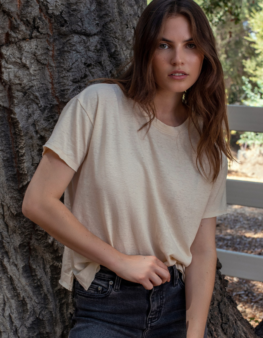 WEST OF MELROSE Womens Slub Tee OFF WHITE Tillys