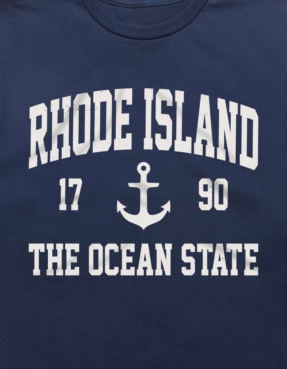 RHODE ISLAND Ocean State Unisex Tee - NAVY