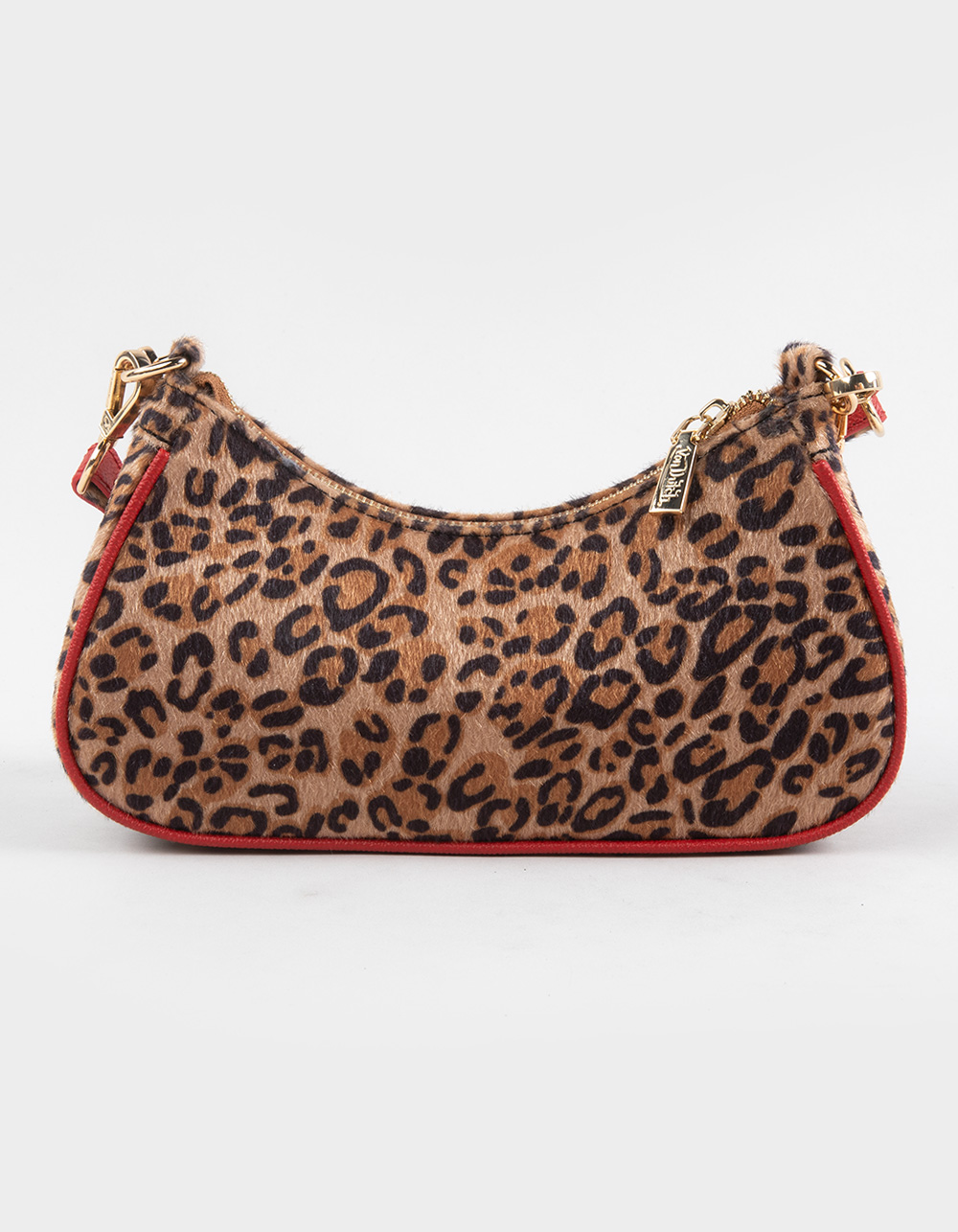 VON DUTCH Leopard Shoulder Bag - LEOPARD/RED