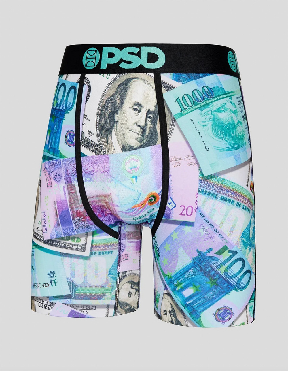 PSD World Currency Mens Boxer Briefs