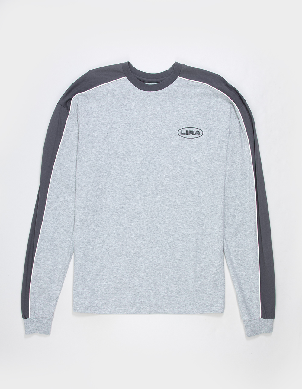 LIRA Joey Mens Long Sleeve Tee - GRAY/BLACK