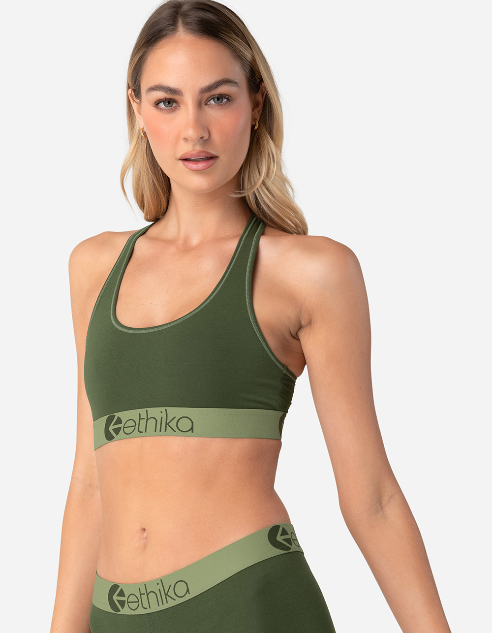 ETHIKA Army Green Sports Bra ARMY Tillys