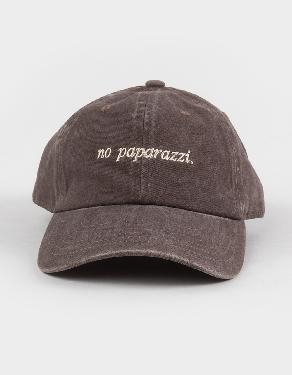THE HAPPIEST No Paparazzi Womens Strapback Dad Hat - FADED BROWN