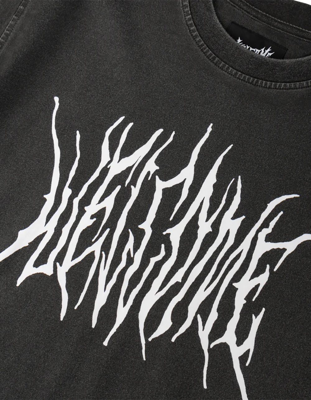 WELCOME SKATEBOARDS Screen Mens Boxy Tee - WASHED BLACK