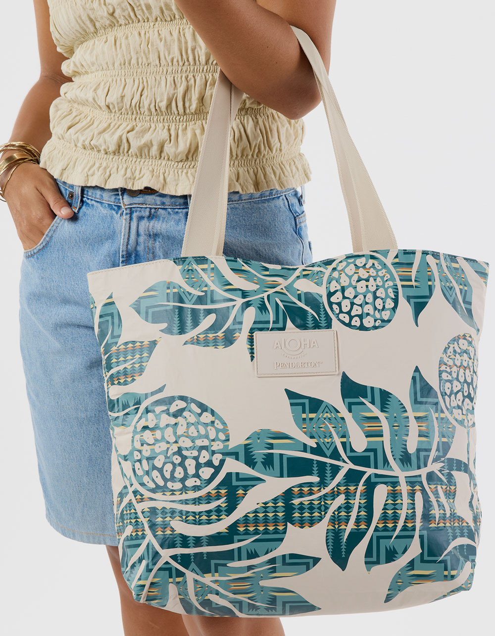 ALOHA Collection x Pendleton Holomua Harding Day Tiripper Bag - BLUE COMBO