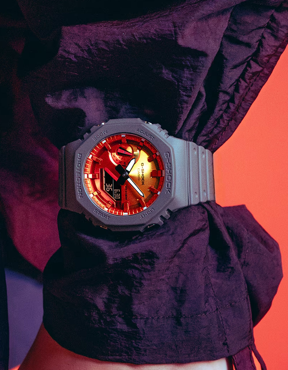 G-SHOCK GA2100FL-8A Watch - GRAY FLAME