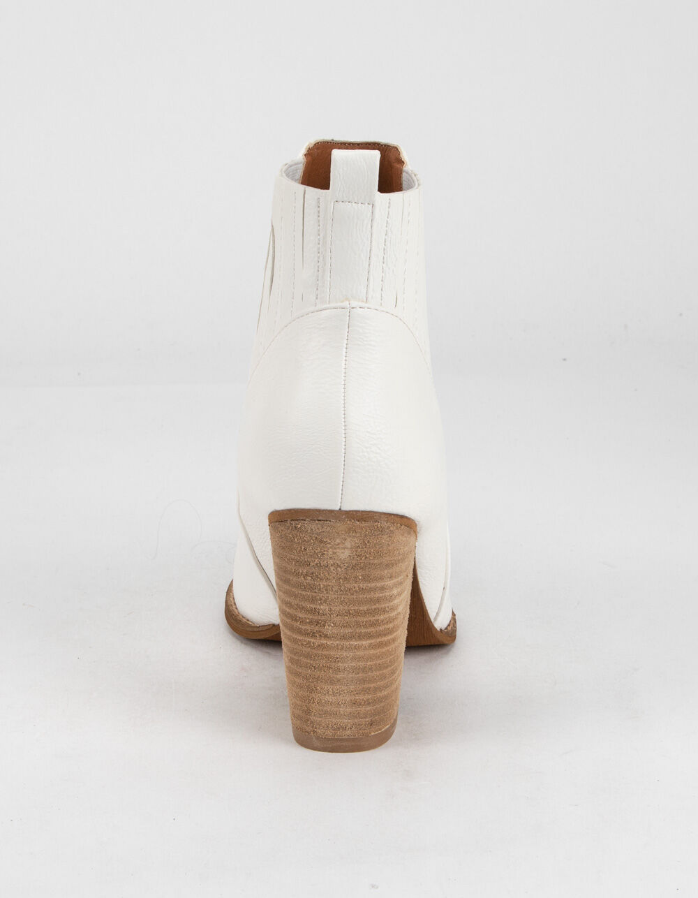 BEAST FASHION Pointed Toe Womens Heeled Booties WHITE Tillys