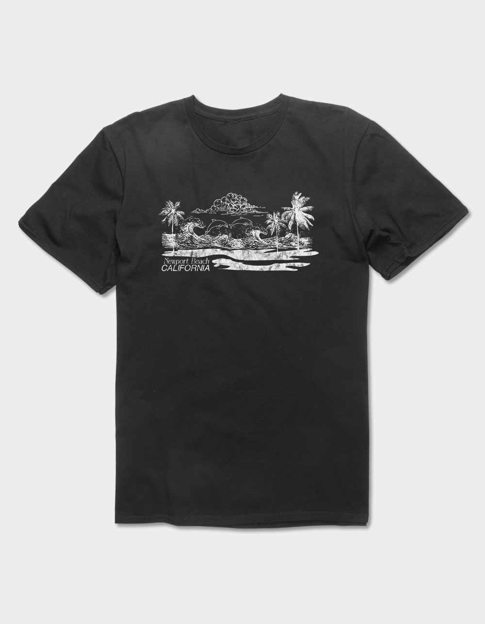 CALIFORNIA Newport Beach Dolphins Distressed Unisex Tee BLACK Tillys