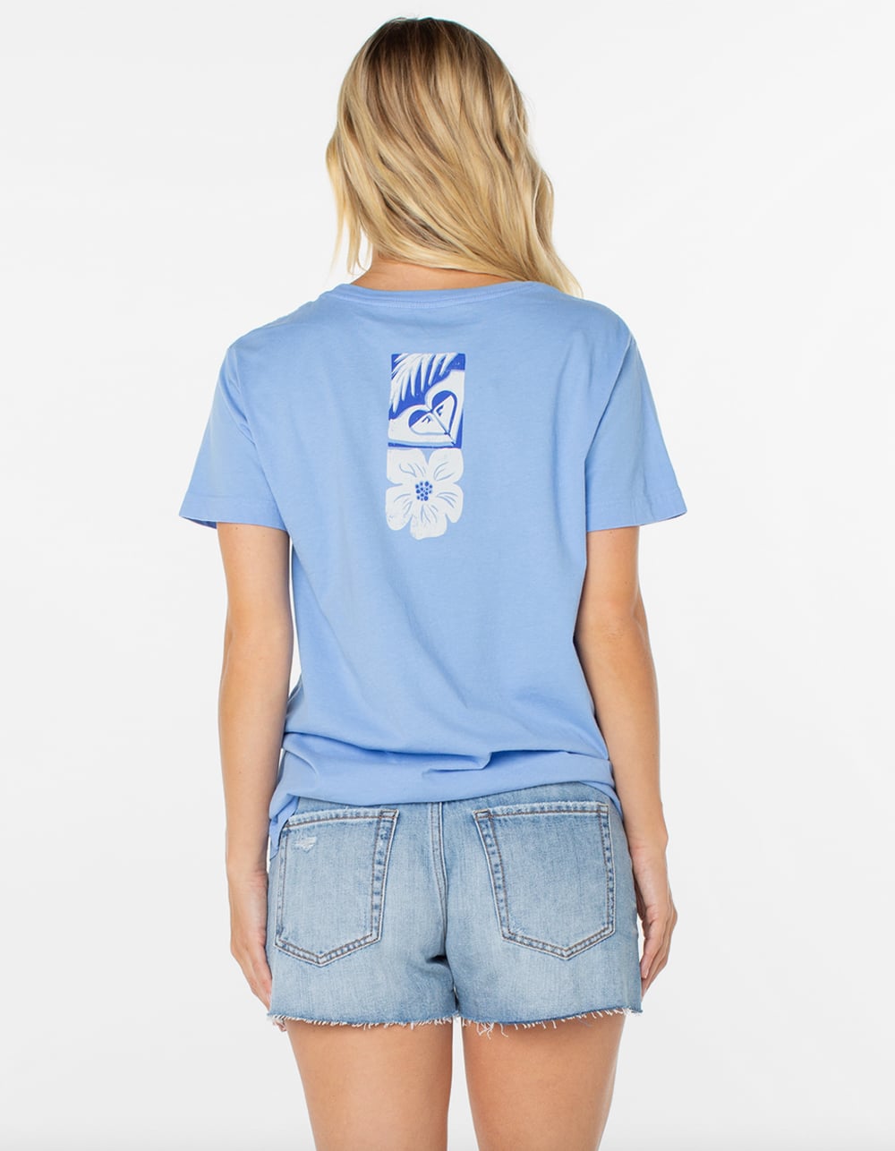 ROXY Beach Things Womens Boyfriend Tee - BLUE