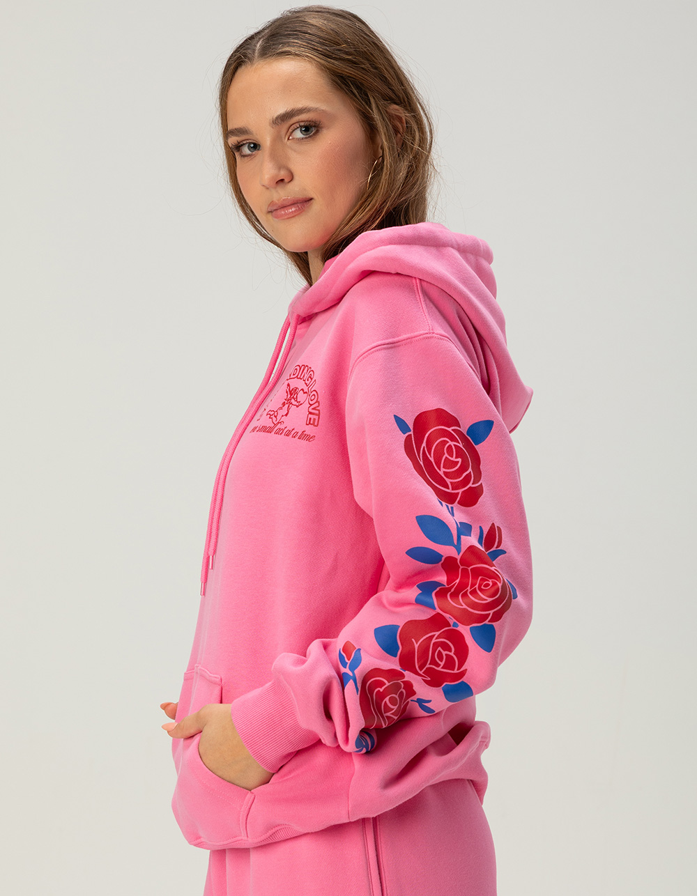 THE MAYFAIR GROUP Be Kind Classic Womens Hoodie - PINK
