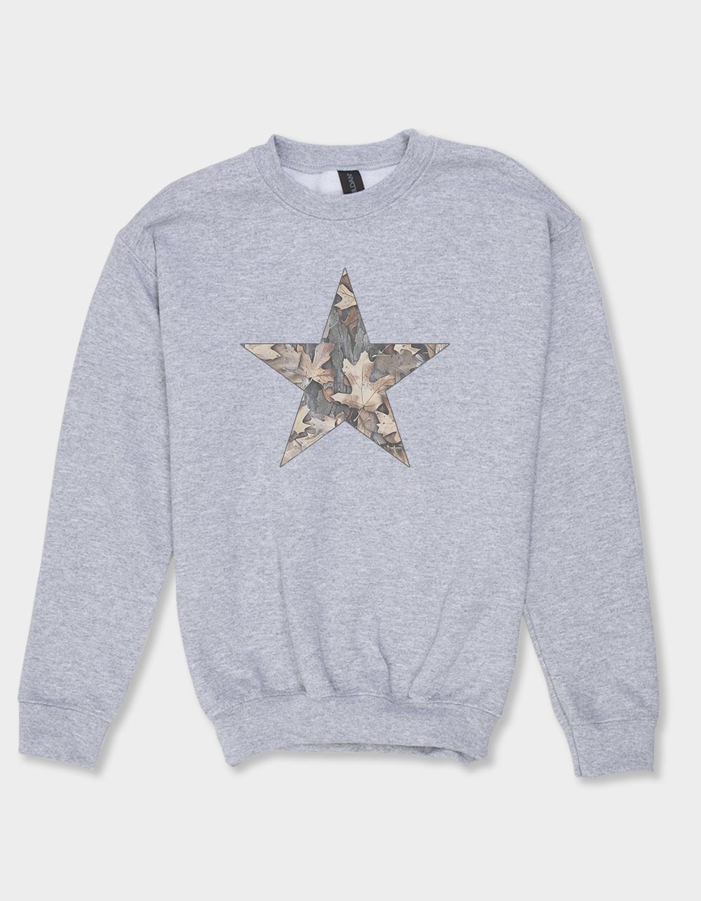 STAR Woodland Girls Crewneck Sweatshirt - HEATHER GRAY