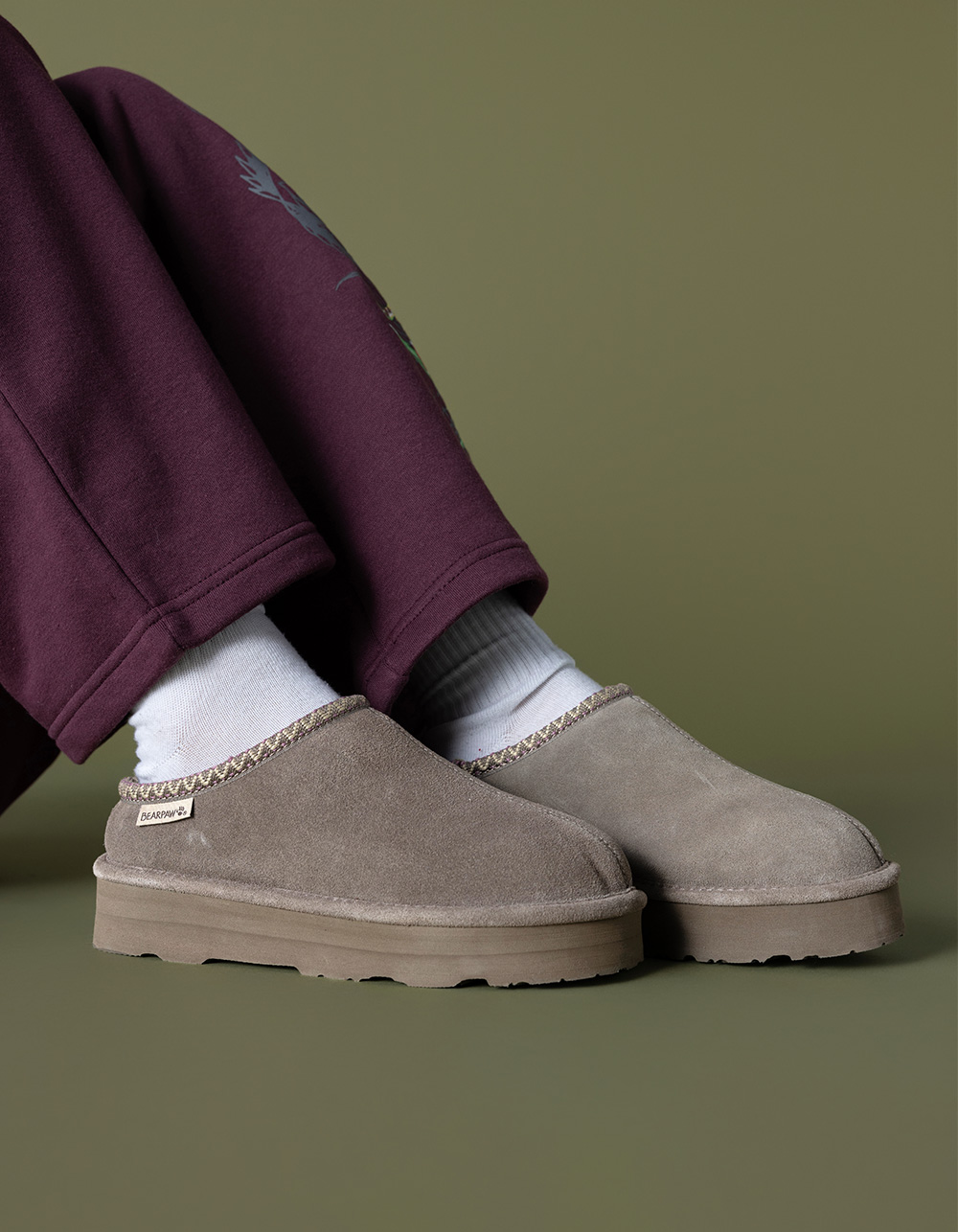 BEARPAW Martis Womens Suede Slippers