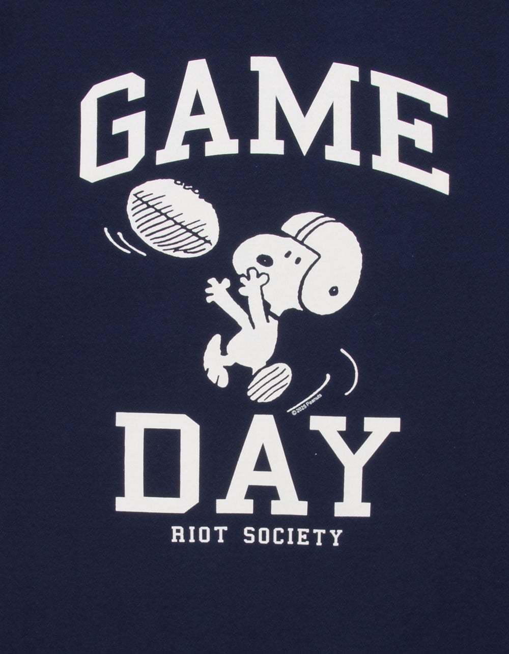 RIOT SOCIETY x Peanuts Game Day Mens Tee - NAVY