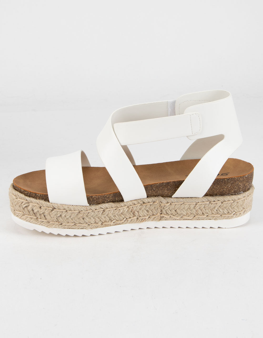 SODA Ankle Banded Womens White Platform Sandals - WHITE | Tillys