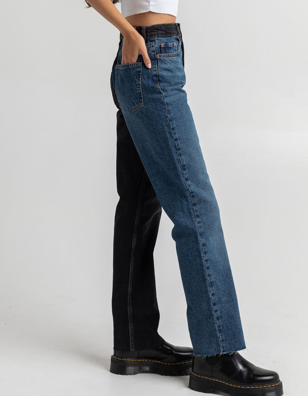 BDG Urban Outfitters Pax Two Tone Womens Jeans - DARK WASH