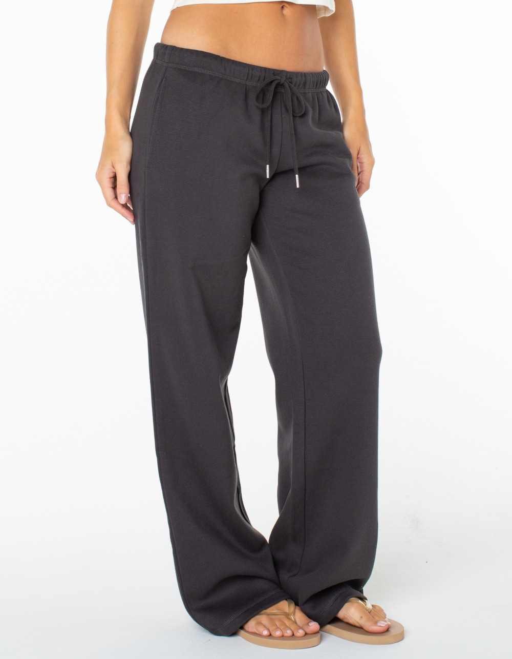 ROXY Ariel Wide Leg Womens Pant - BLACK