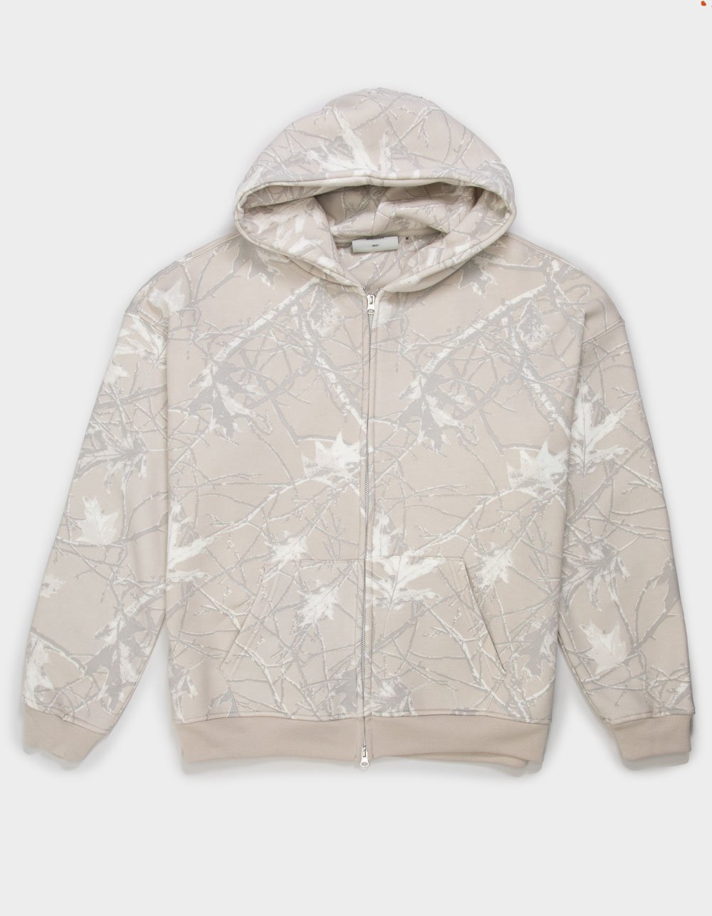 BROOKLYN CLOTH Mens Boxy Zip-Up Hoodie