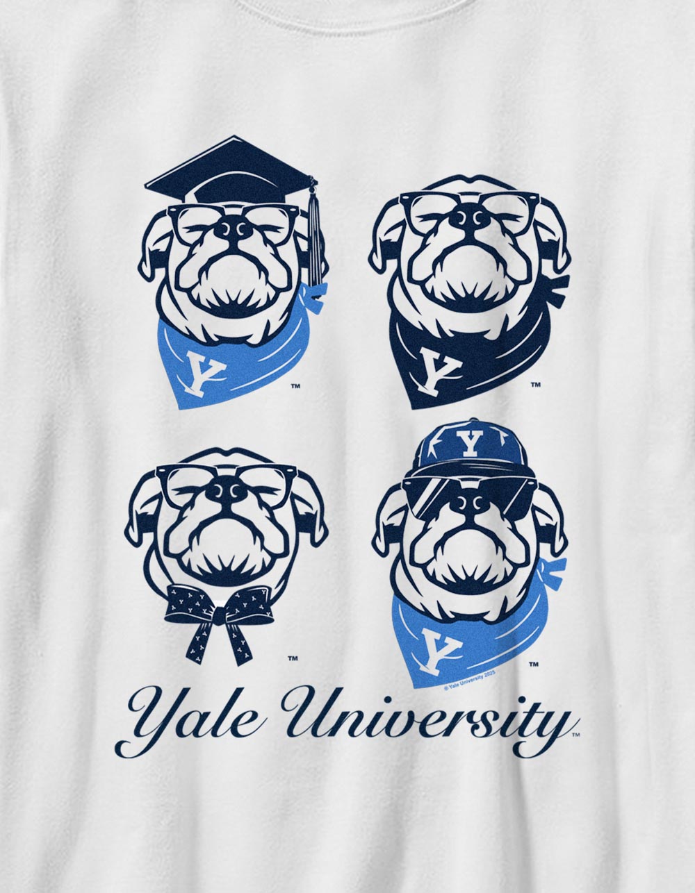 YALE UNIVERSITY Bulldogs Unisex Kids Tee - WHITE