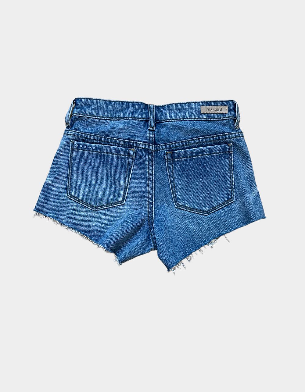 BLANK NYC Ripped Raw Hem Girls Shorts - BLUE