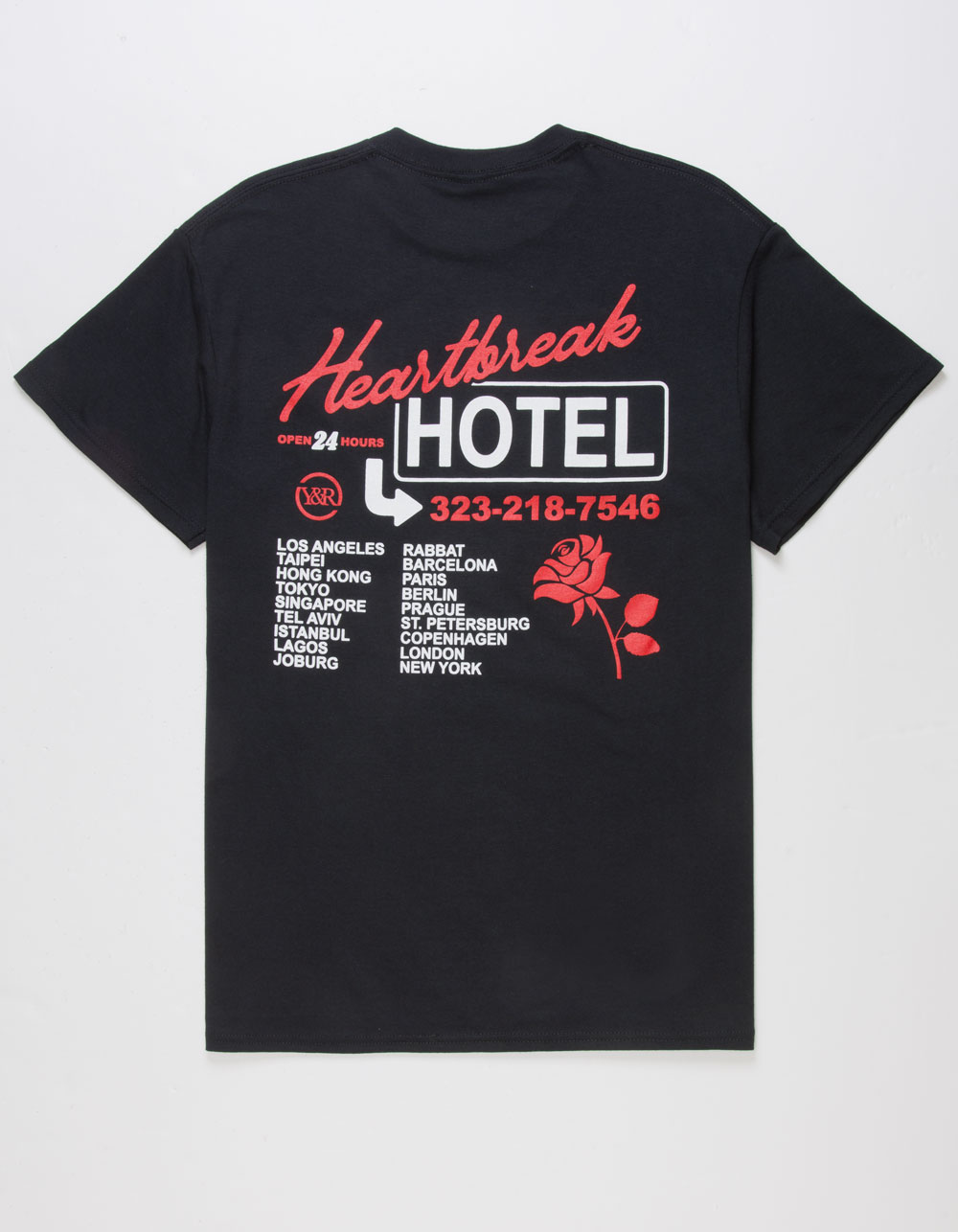YOUNG & RECKLESS Heartbreak Hotel Mens Tee - BLACK