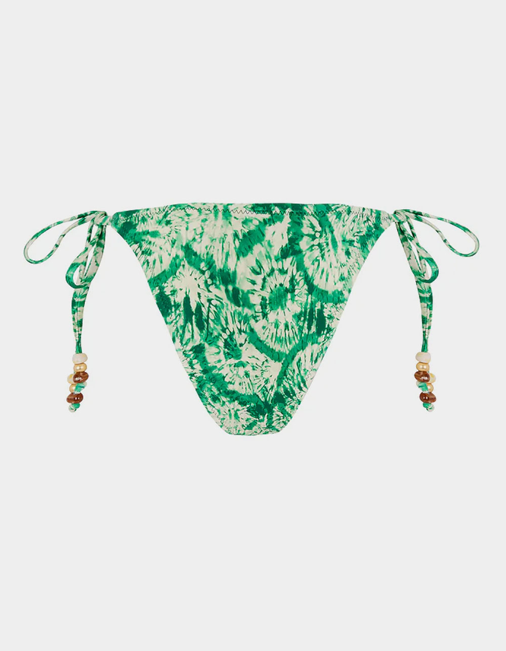 KULANI KINIS Emerald Tides Ring Cheeky Tie Side Bikini Bottoms - EMERALD