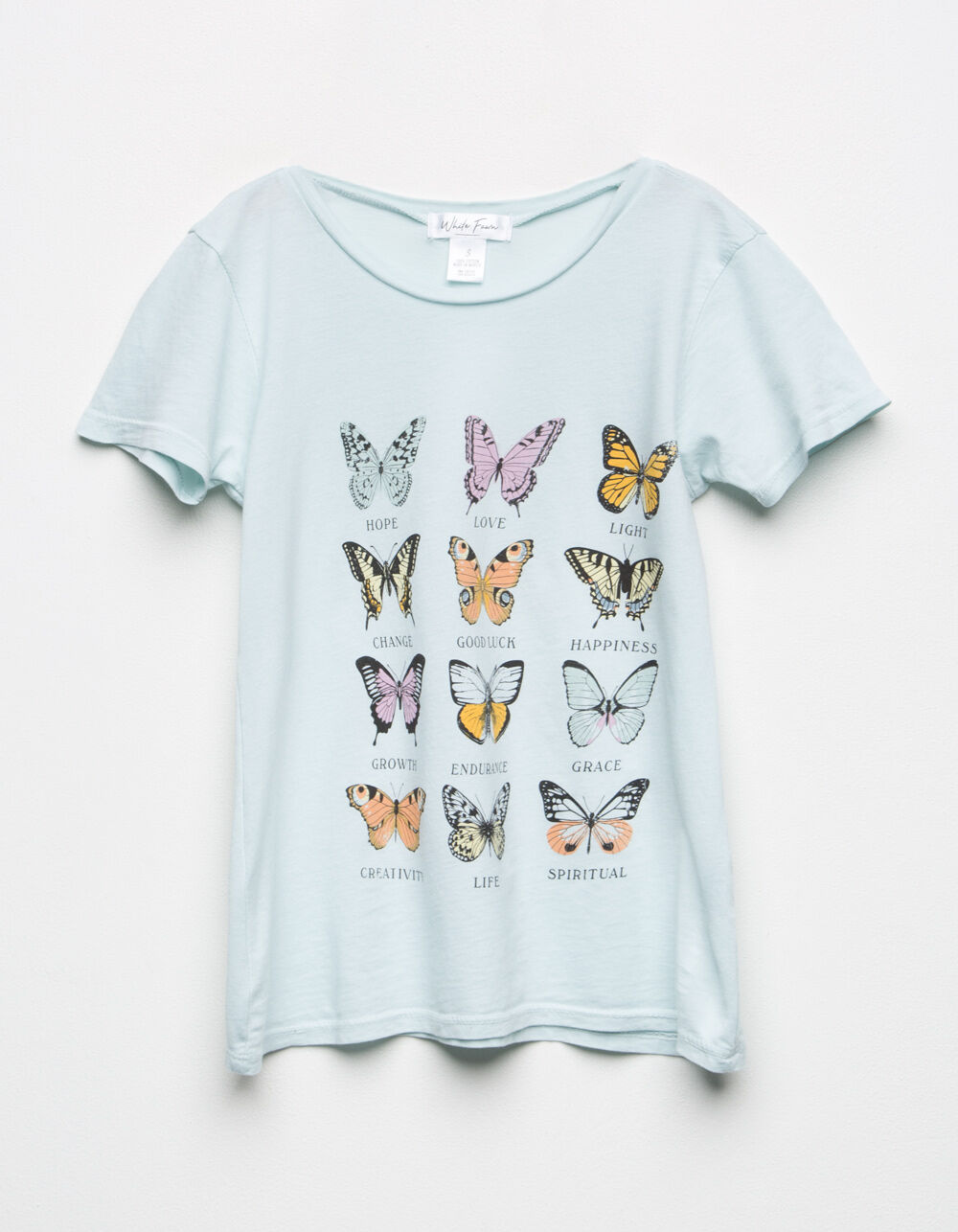 WHITE FAWN Butterfly Chart Girls Oversized Tee image number 0
