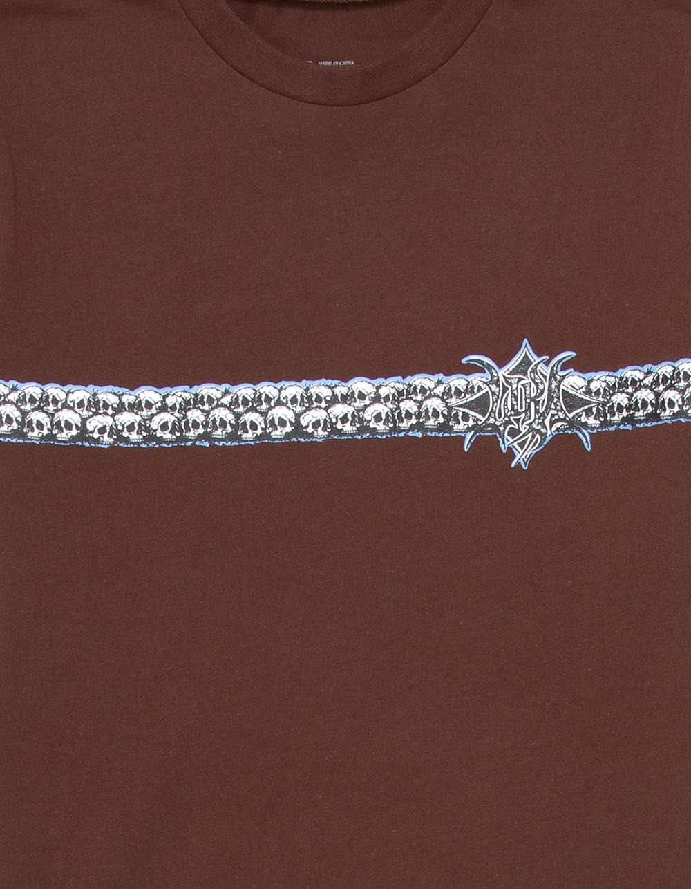 LIRA Skull Stripe Boys Tee - BROWN