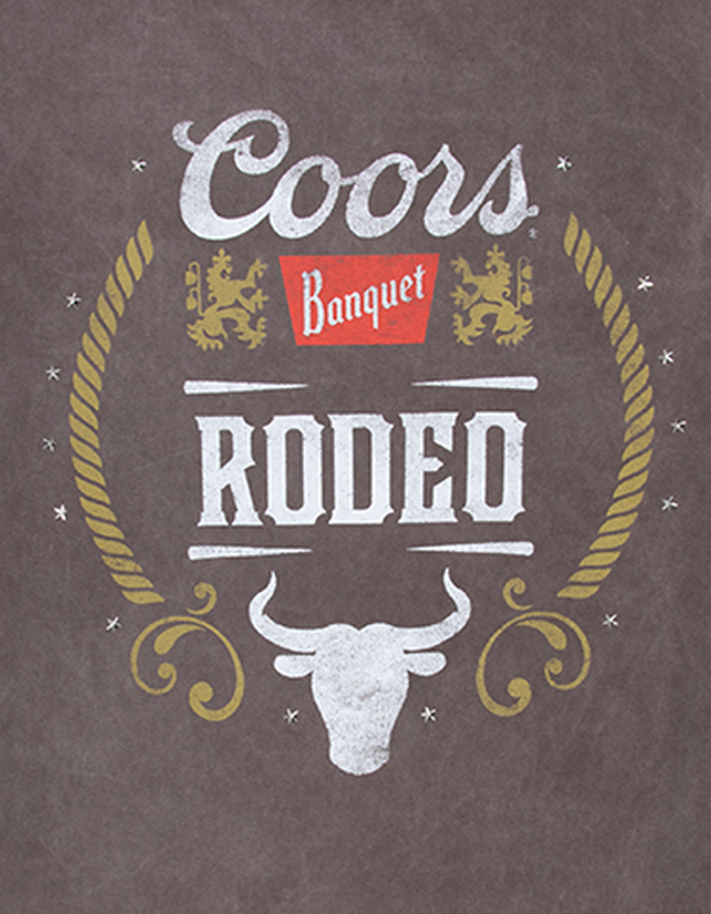 COORS Rodeo Mens Boxy Tee - BROWN