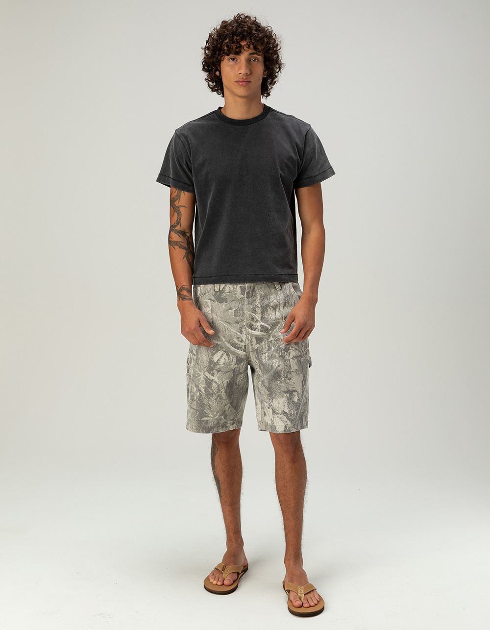 RSQ Mens Washed Shrunken Tee