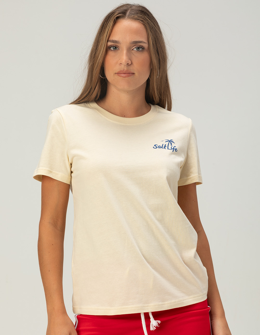 SALT LIFE Salty Waves Womens Tee - YELLOW