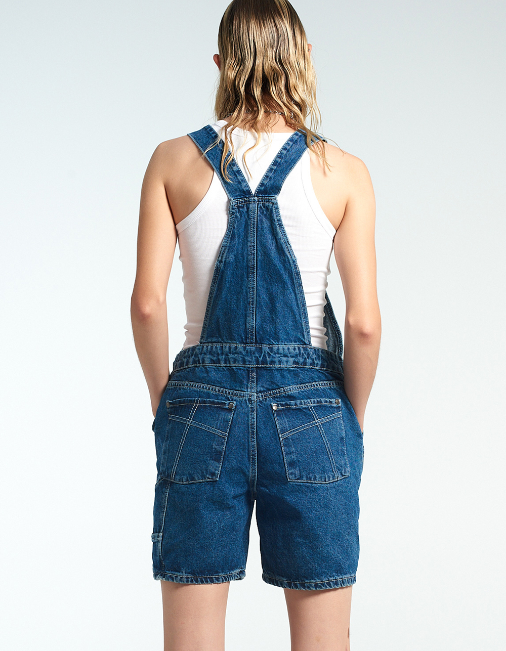 THE RAGGED PRIEST Moto Womens Overalls Dark Wash Tillys