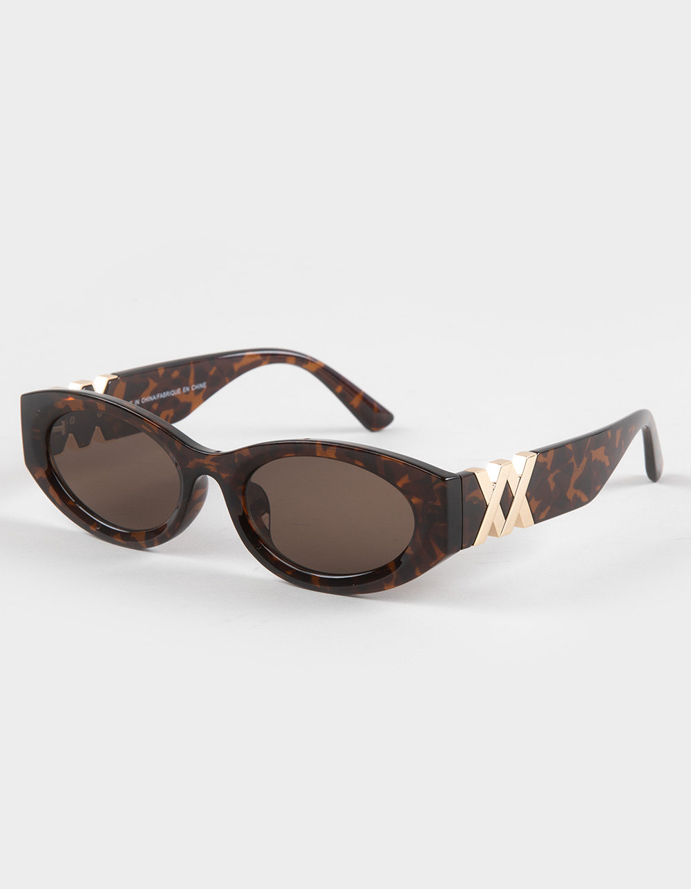 RSQ Oversized Rectangle XX Sunglasses - TORTOISE