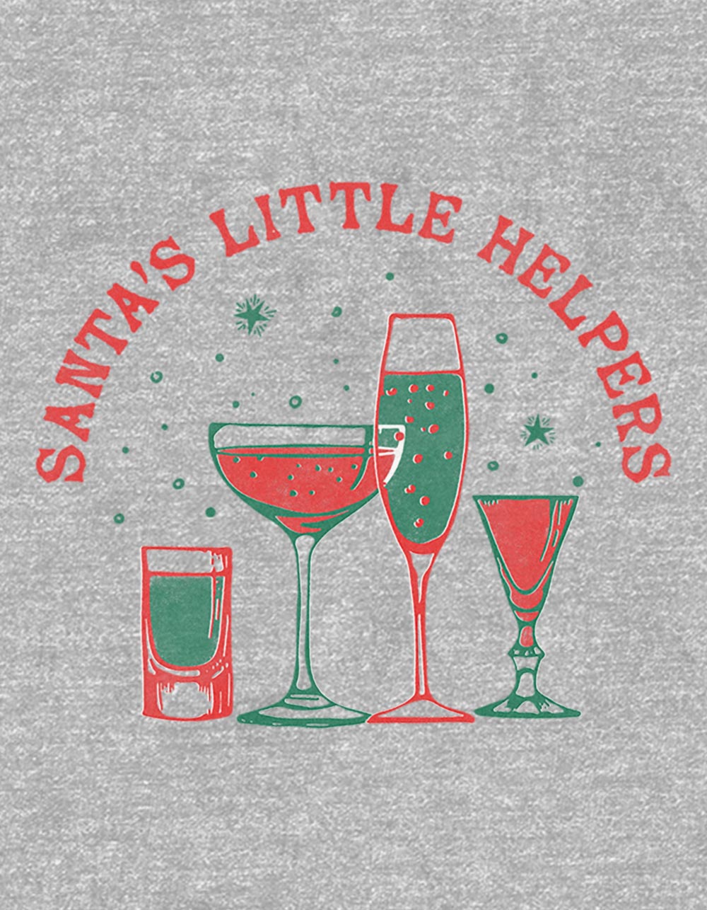 DRINKS Santa's Little Helpers Unisex Tee - HEATHER GRAY