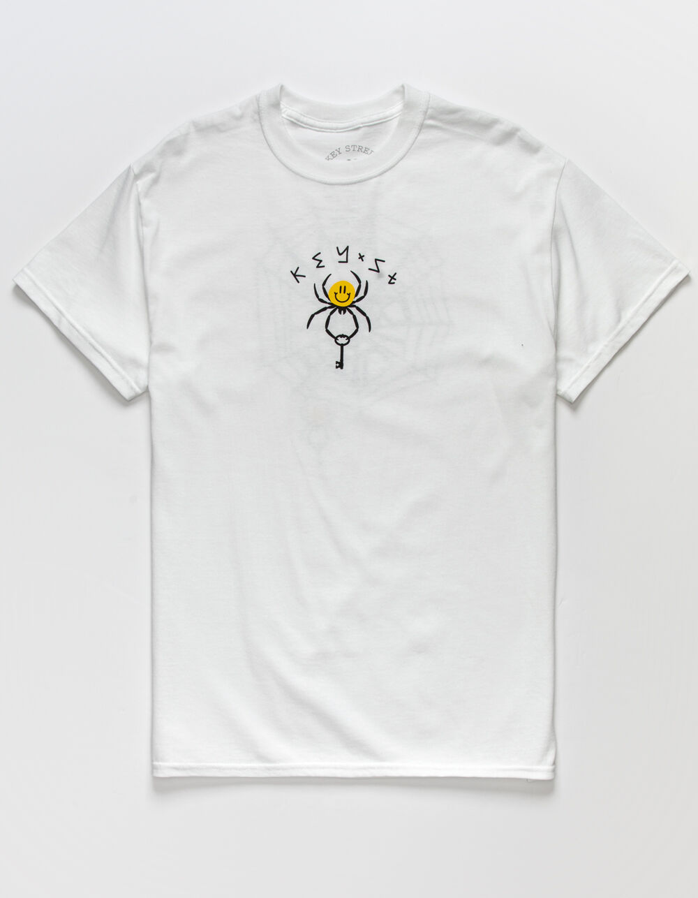 KEY STREET Smile Spider Mens TShirt WHITE Tillys