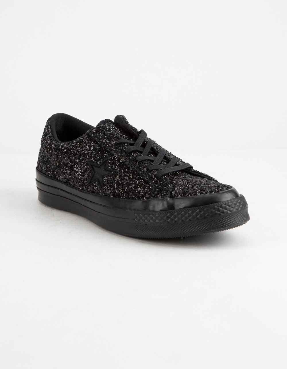 CONVERSE One Star Ox Glitter Black Womens Shoes - BLACK | Tillys