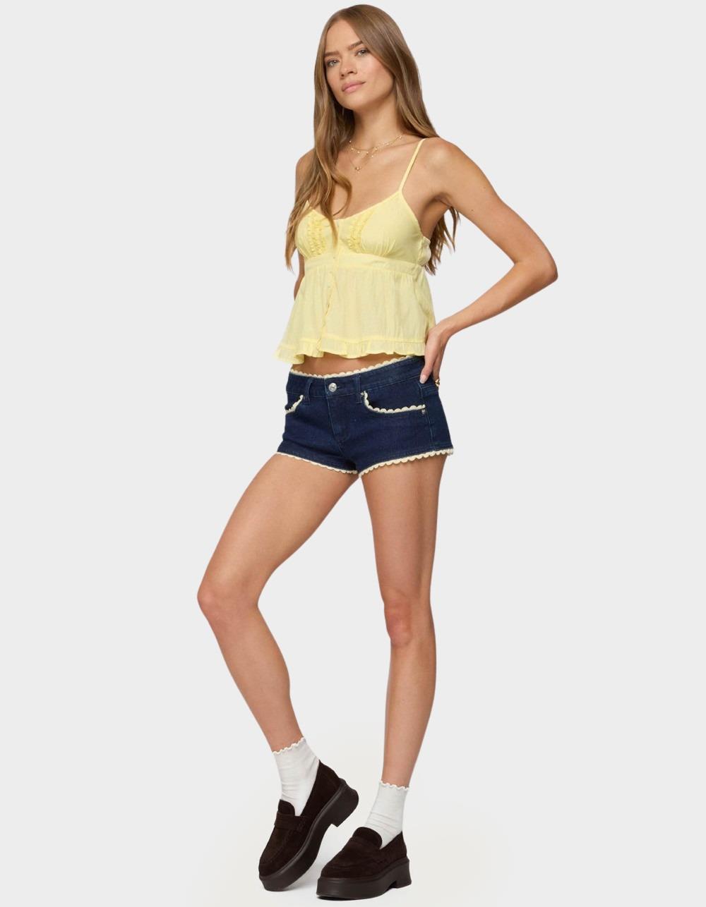 EDIKTED Halsey Ruffle Tank Top - YELLOW