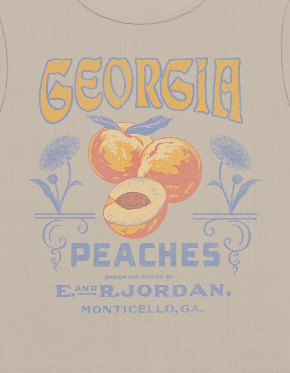 GEORGIA Local Peaches Womens Baby Tee - TAUPE