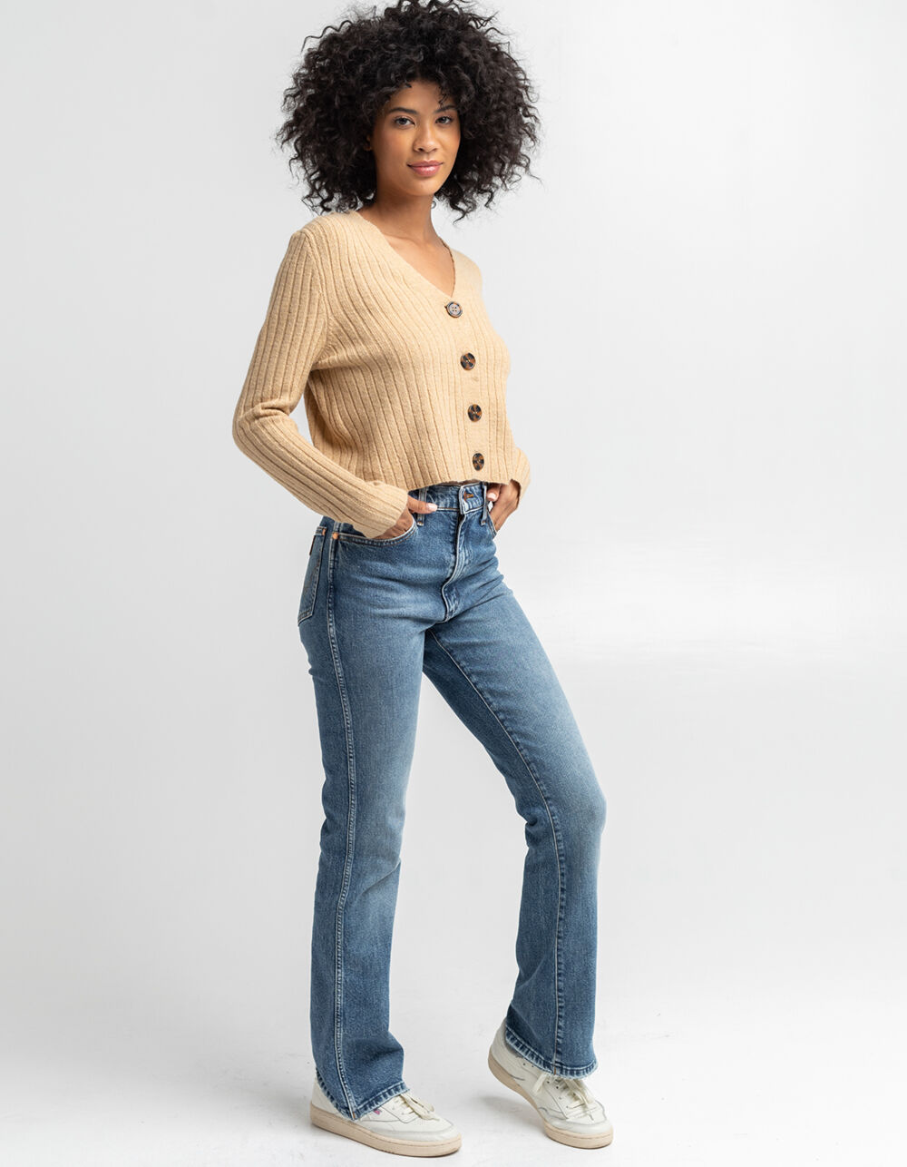 WRANGLER Westward Crop High Rise Bootcut Womens Jeans - LT BLAST | Tillys