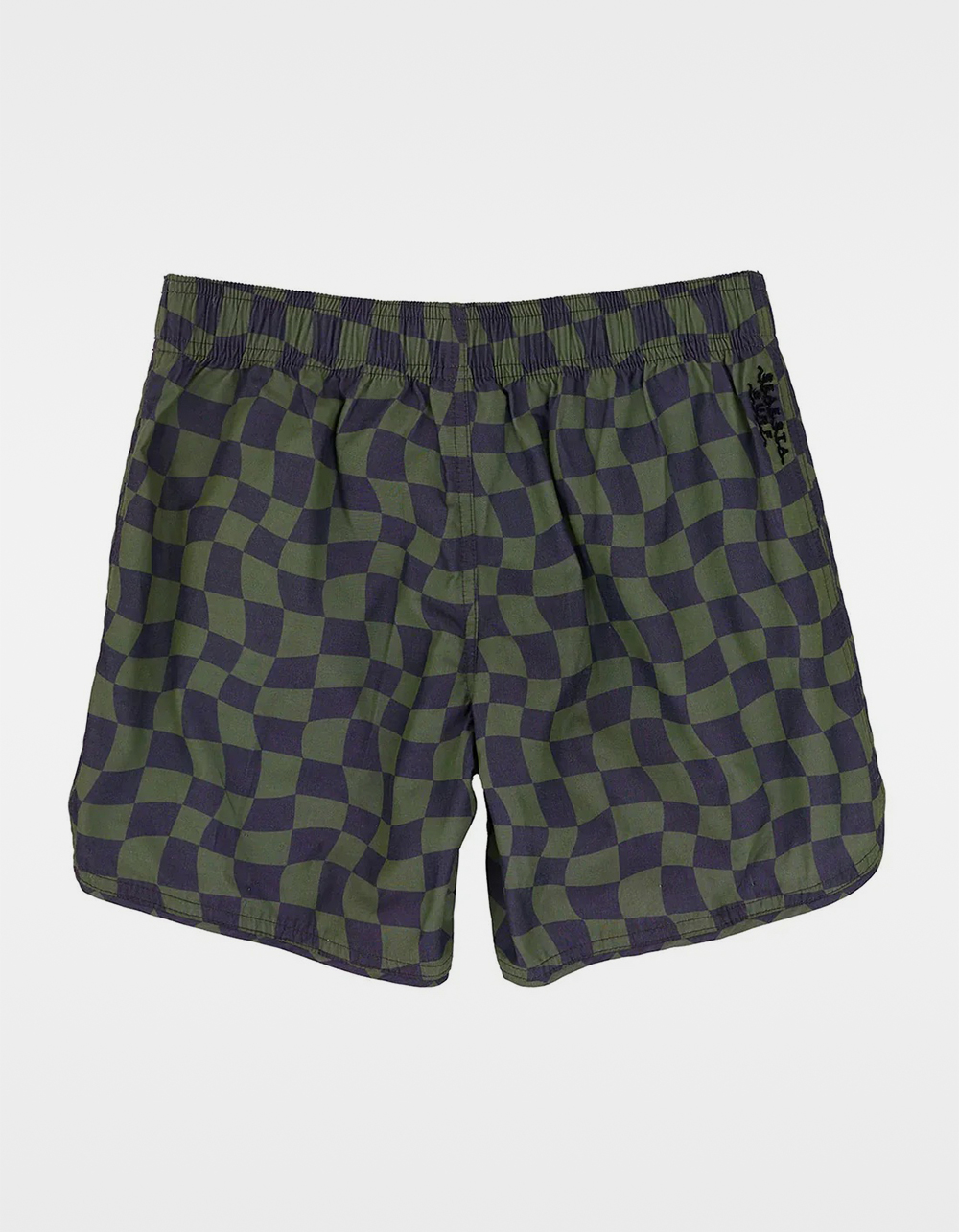 SEAESTA SURF Wavy Checks Boys Boardshorts - GREEN COMBO