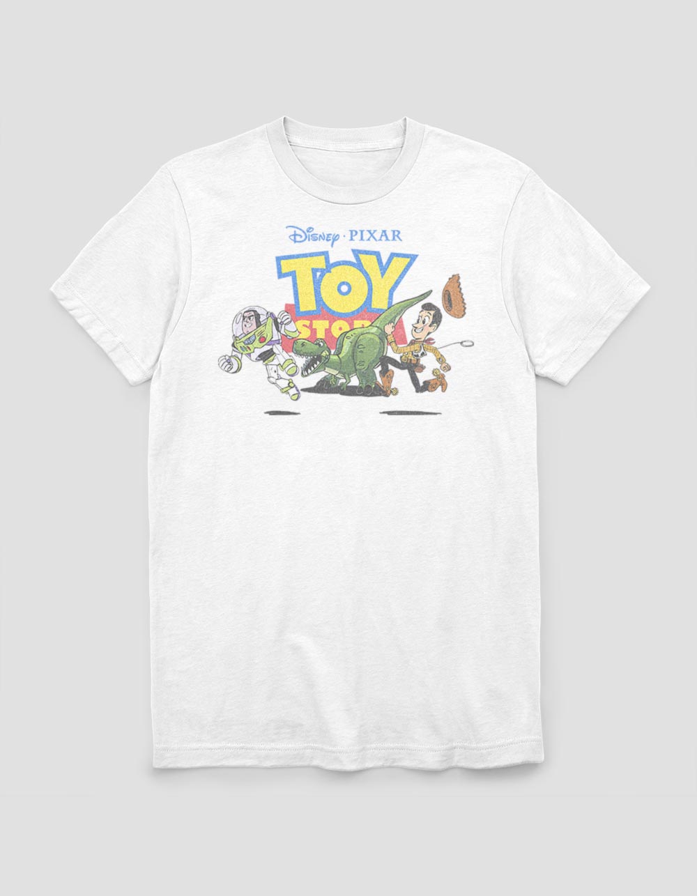 TOY STORY Vintage Run Unisex Tee - WHITE