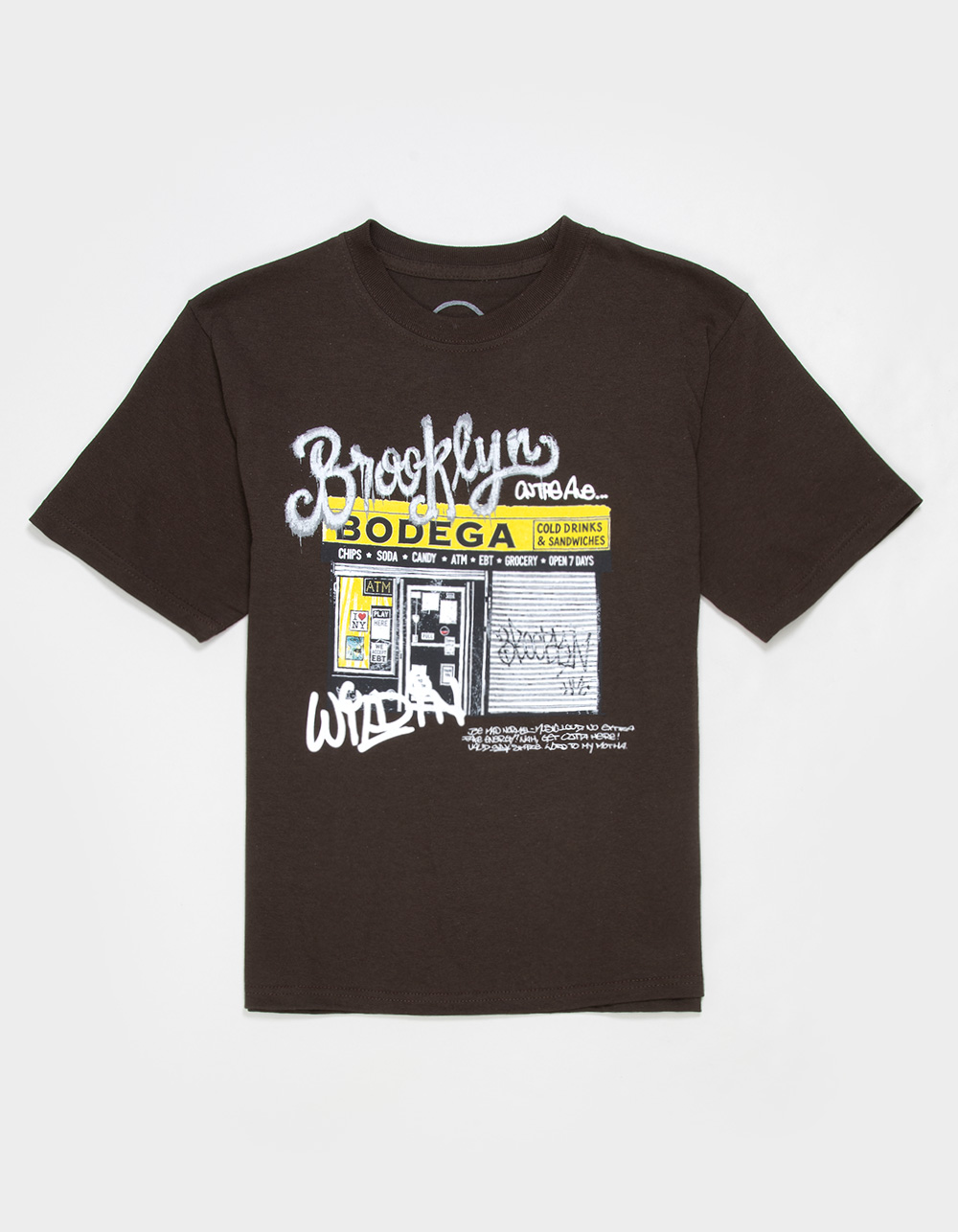 CVLA Wildin Brooklyn Bodega Boys Tee - DARK BROWN