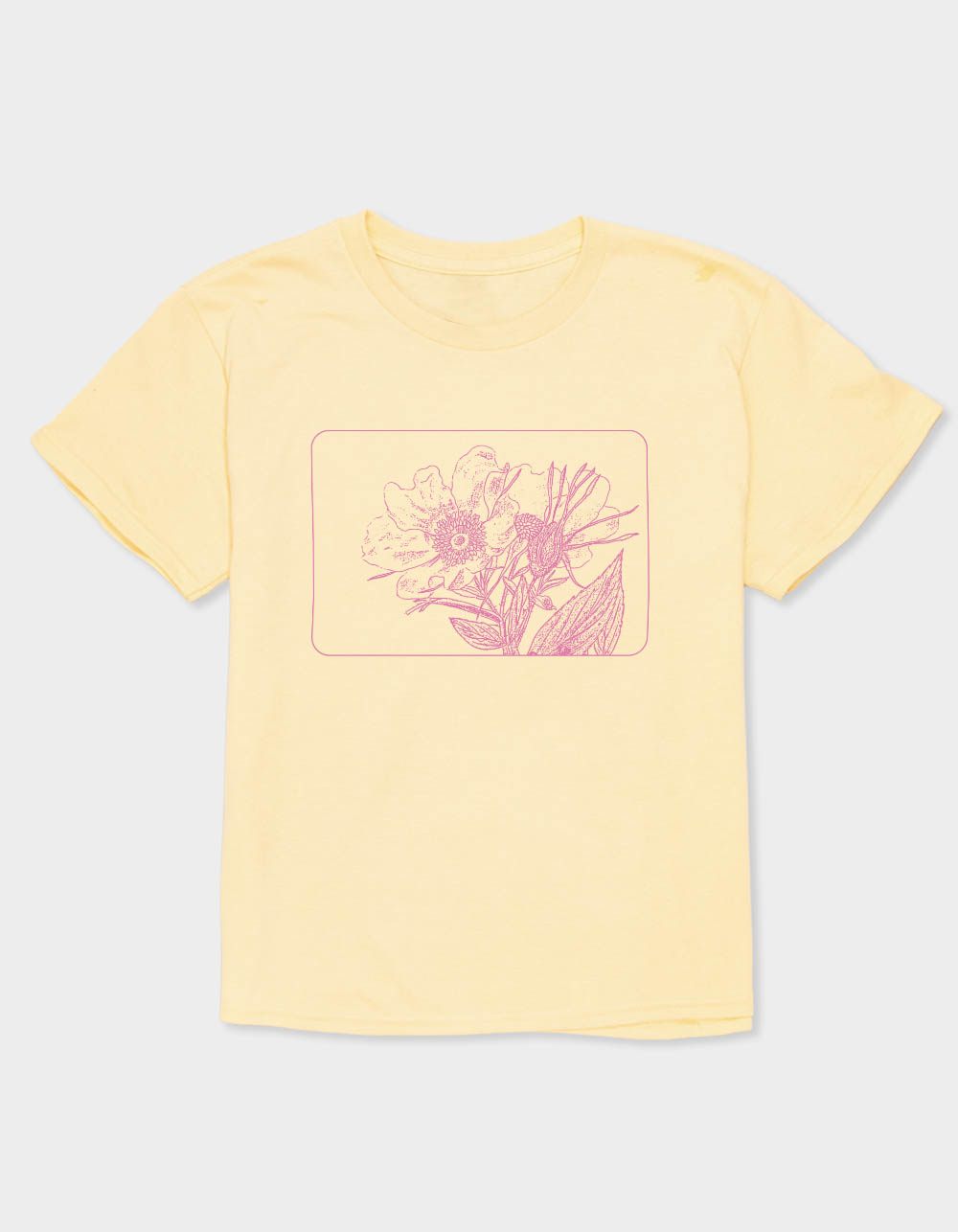FLOWER Petal Frame Unisex Kids Tee - LT YELLOW