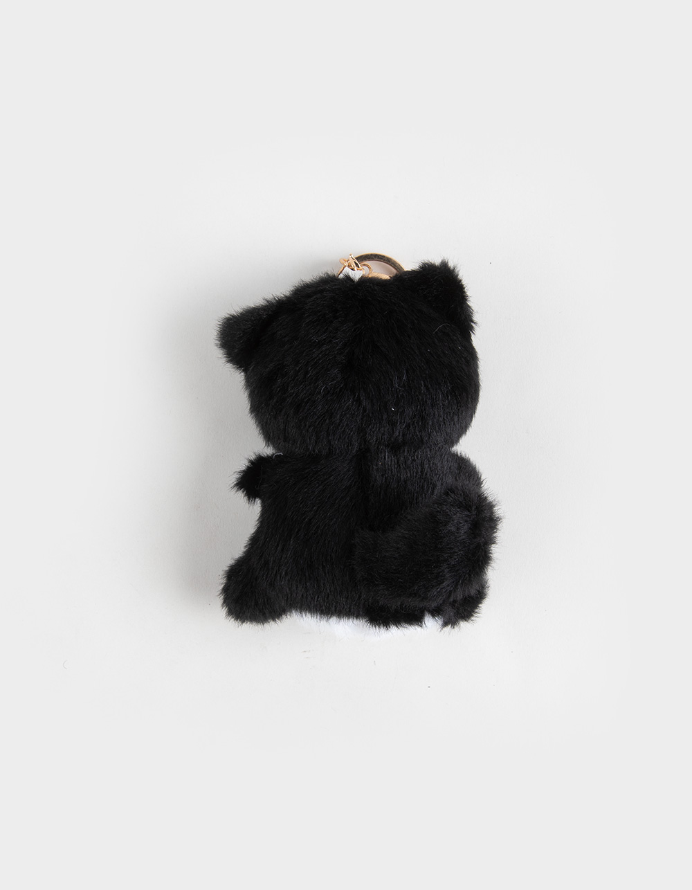FULL TILT Plush Kitty Bag Charm - BLK/WHT