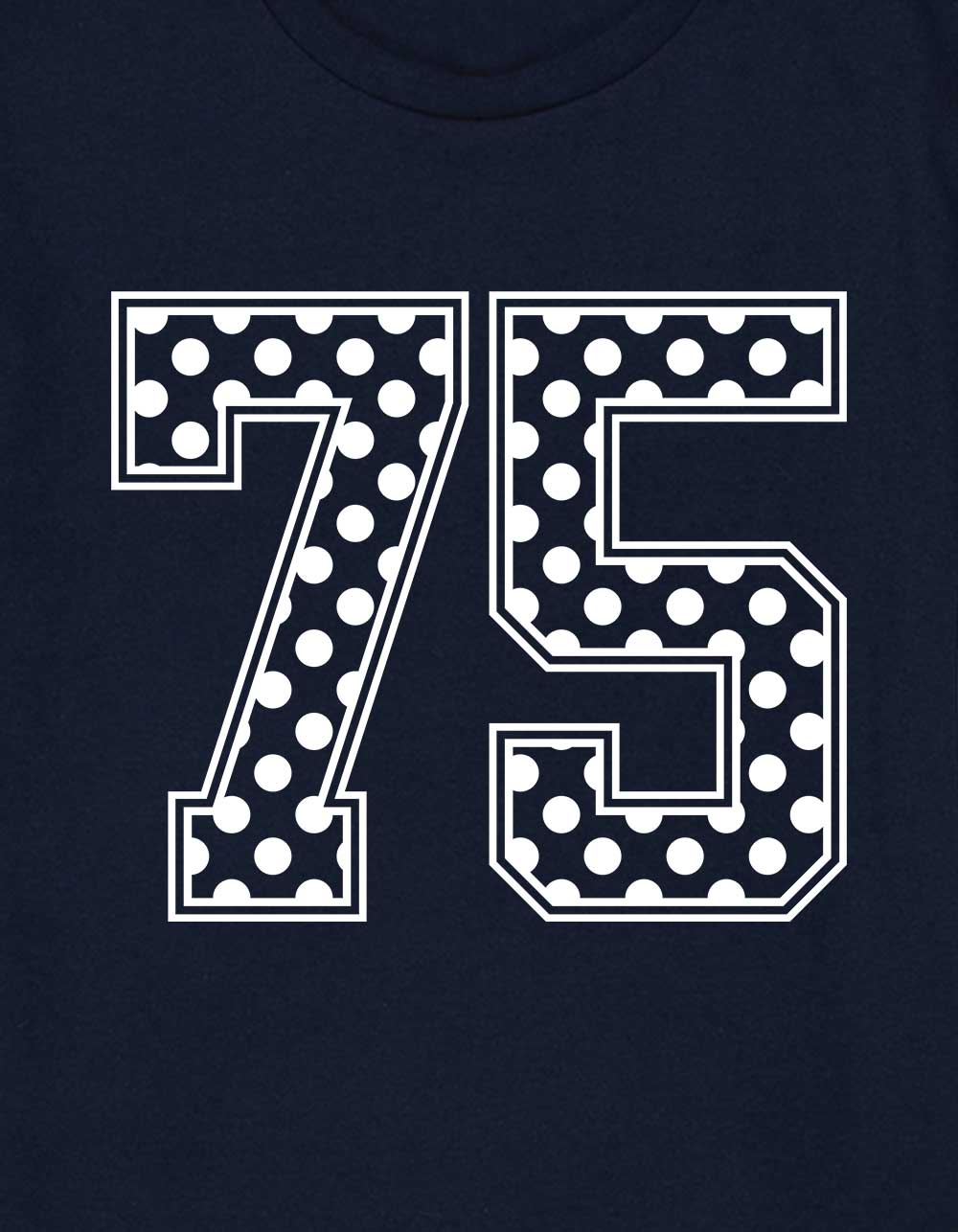 COLLEGIATE 75 Polka Dot Fill Unisex Kids Tee - NAVY