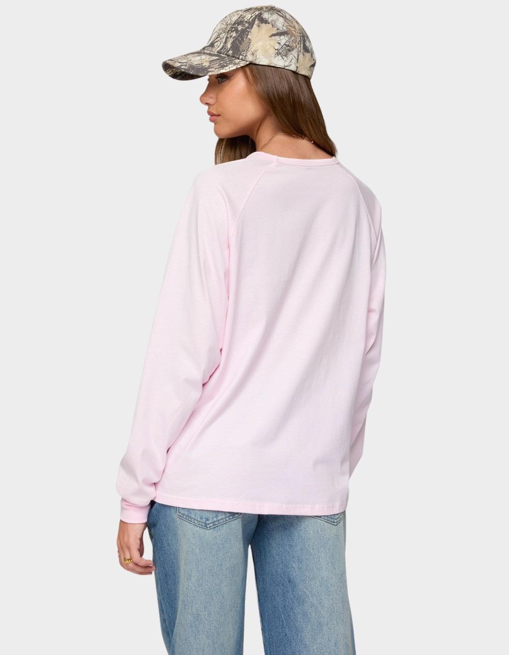 EDIKTED 80 Oversized Tee - LIGHT PINK