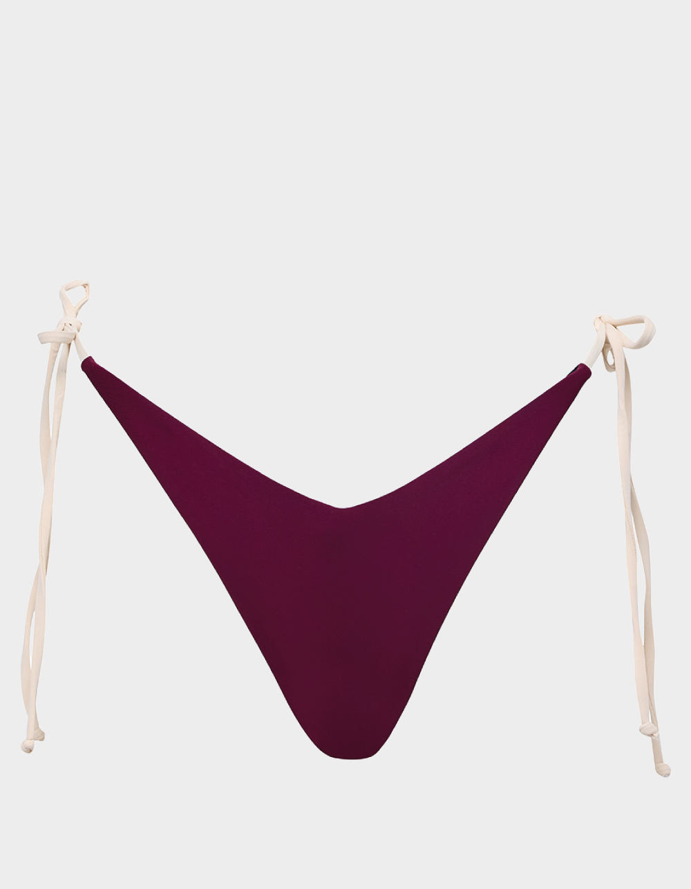 VYB SWIM Blocked Bordeaux Ryan Tie Side Bikini Bottoms - RED