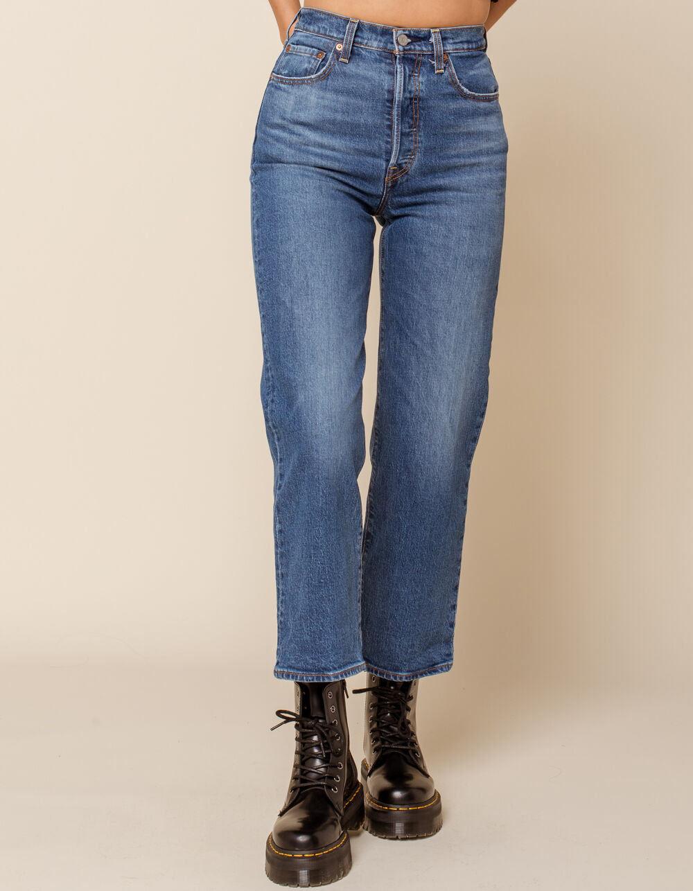 LEVI'S Ribcage Straight High Waist Womens Jeans - DARK WASH | Tillys