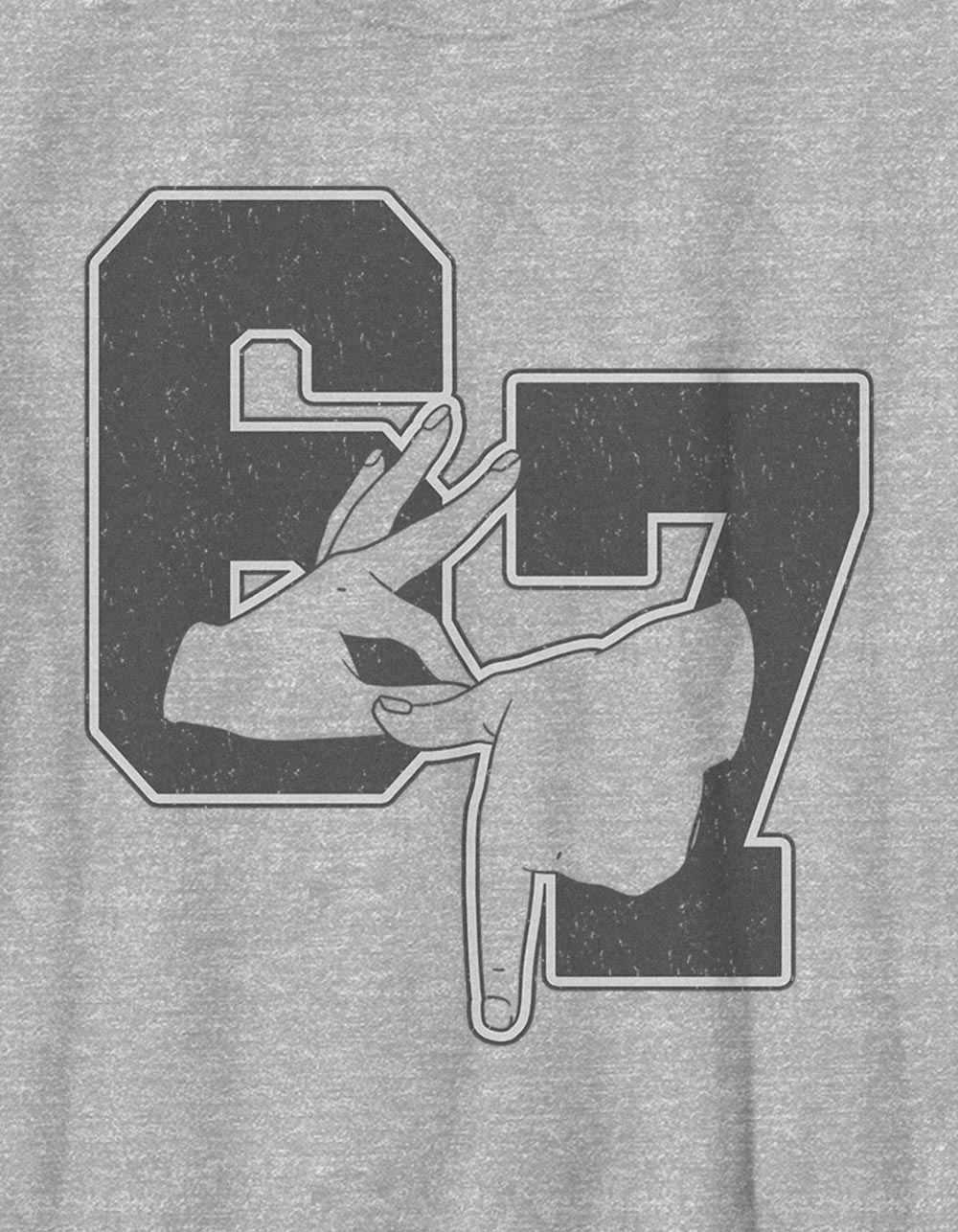 67 Hand Signs Unisex Kids Tee - HEATHER GRAY