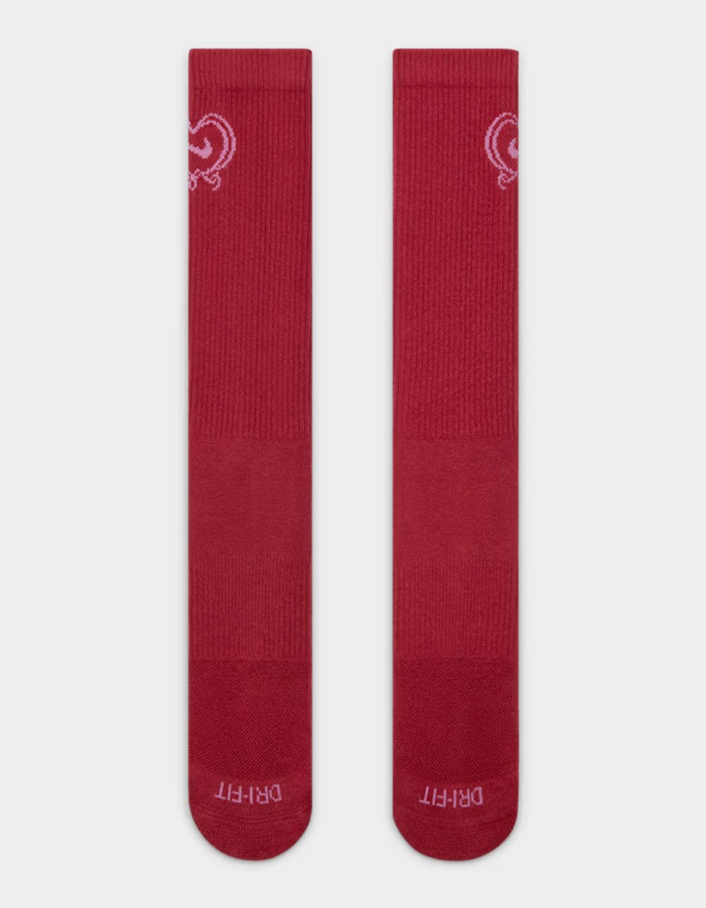 NIKE Everyday Plus Valentine's Day Cushioned Crew Socks - MERLOT