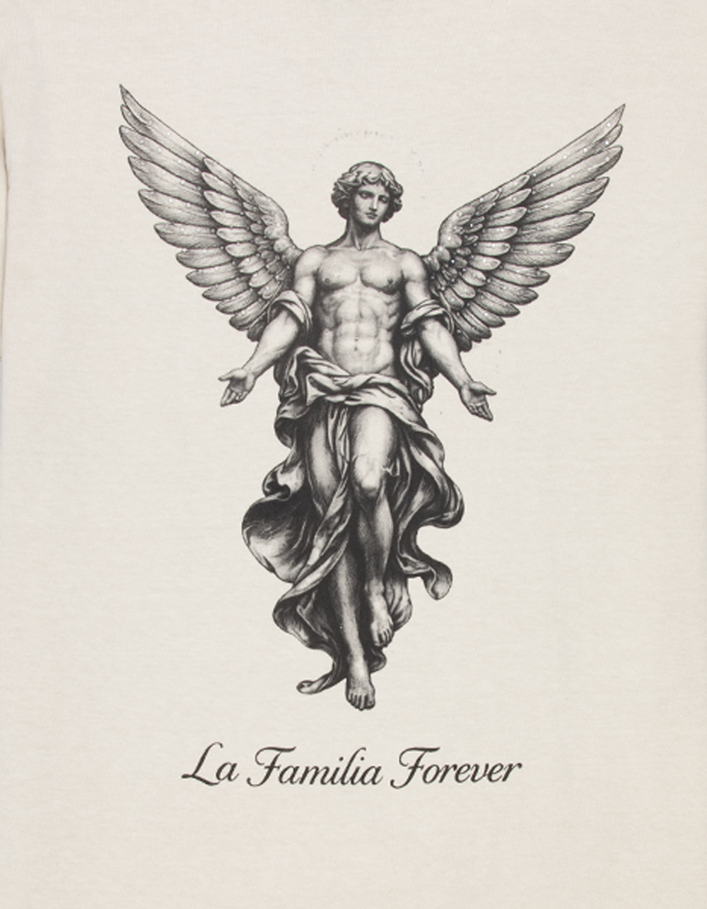 LA FAMILIA Guardian Mens Boxy Tee - OFF WHITE